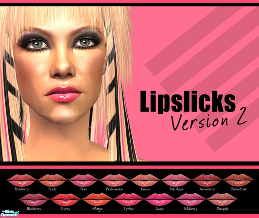 Sims 2 — Lipslicks Version 2 by 06bek — A collection of ultra-shiny, deliciously sweet, wet-look lipglosses for your sims