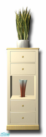 Sims 2 — Beach House Senior Tallboy by simtomatic — With 2 slots, to help you add the extra bit of decoration.