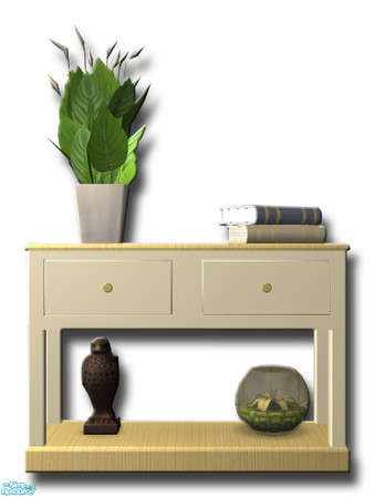 Sims 2 — Beach House Console Table - Legs by simtomatic — Two-tile console table with 4 slots, so you can add additional