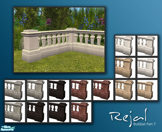 Sims 2 — Rejal Part 7 - Fences by Murano — This set contains a large number of different fences which belong to the Rejal