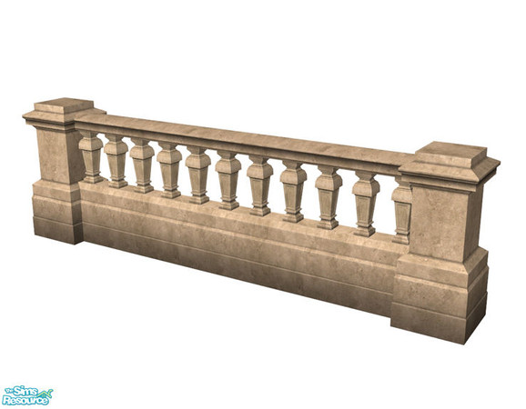 Sims 2 — Rejal Part 7 - Fence 03 Sand by Murano — Sand stone fence in classic style.