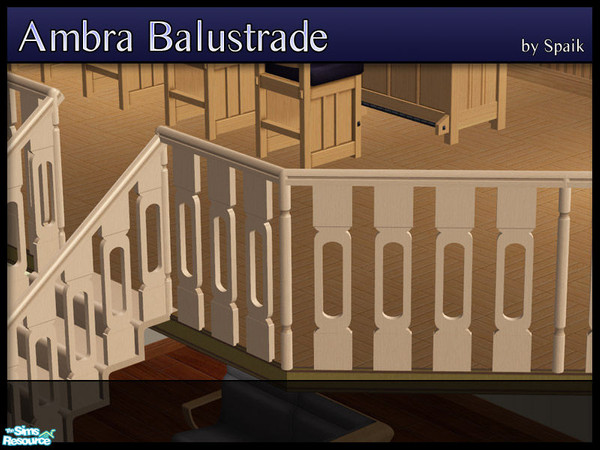 Sims 2 — Ambra Balustrade - Cream by Spaik — Matching balustrade for my Ambra staircase.