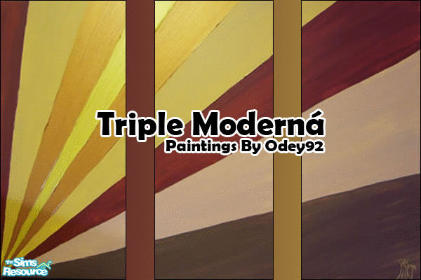 Sims 2 —  by Odey92 — This perfect set is brilliant for any house - Comes with 3 Paintings all in one set, to make a