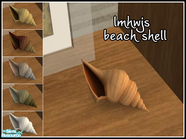 Sims 2 — LMHWJS Conch Shell by Thayet — Individual shell, originally from BV, extracted to grace your shelves.