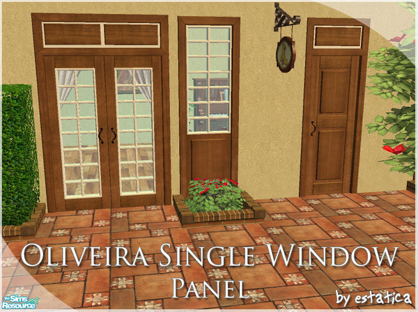 Sims 2 — Oliveira Single Window - Panel by estatica — This elegant window was made to last and, of course, to blend