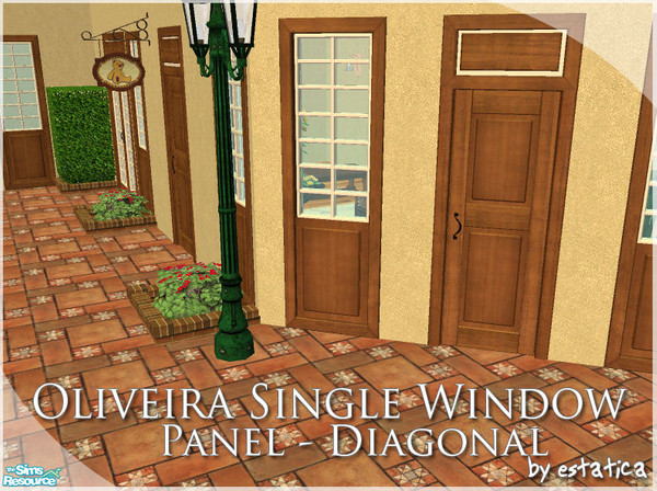 Sims 2 — Oliveira Single Window - Panel - Diagonal by estatica — Diagonal version of the Oliveira Single Window - Panel.