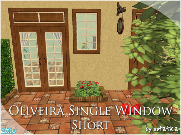Sims 2 — Oliveira Single Window - Short Glass by estatica — This elegant window was made to last and, of course, to blend