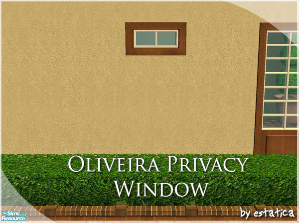 Sims 2 — Oliveira Privacy Window by estatica — This elegant window was made to last and, of course, to blend perfectly