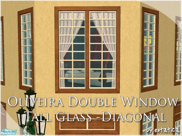 Sims 2 — Oliveira Double Window - Tall Glass - Diagonal by estatica — Diagonal version of the Oliveira Double Window -
