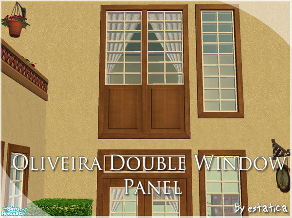 Sims 2 — Oliveira Double Window - Panel by estatica — This elegant window was made to last and, of course, to blend