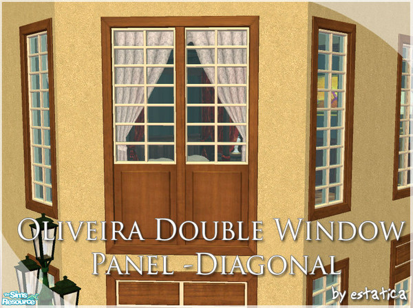 Sims 2 — Oliveira Double Window - Panel - Diagonal by estatica — Diagonal version of the Oliveira Double Window - Panel.