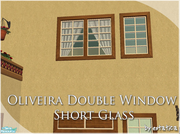 Sims 2 — Oliveira Double Window - Short Glass by estatica — This elegant window was made to last and, of course, to blend