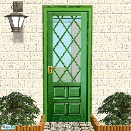 Sims 2 — Lattice Doors - Green by Raveena — This would be great for that summer home or your quaint beach house. If you
