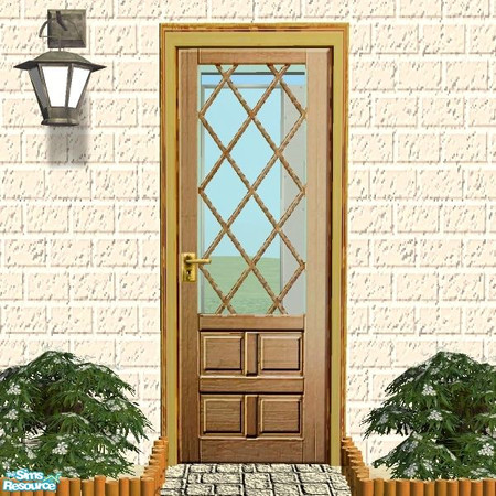Sims 2 — Lattice Doors - Brown by Raveena — This would be great for that summer home or your quaint beach house. If you