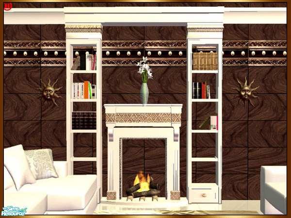 Sims 2 — White Living Room - fireplace by kibanahnah — new mesh!Enjoy! There are 3 slots (one on each side of the