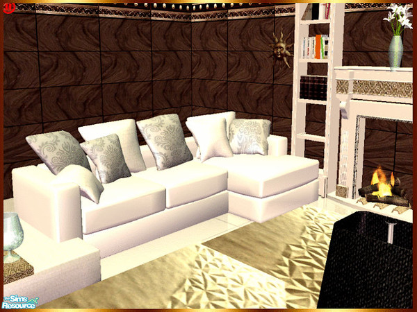 Sims 2 — White Living Room - corner loveseat by kibanahnah — new mesh!Enjoy!You can mix and match the color of the