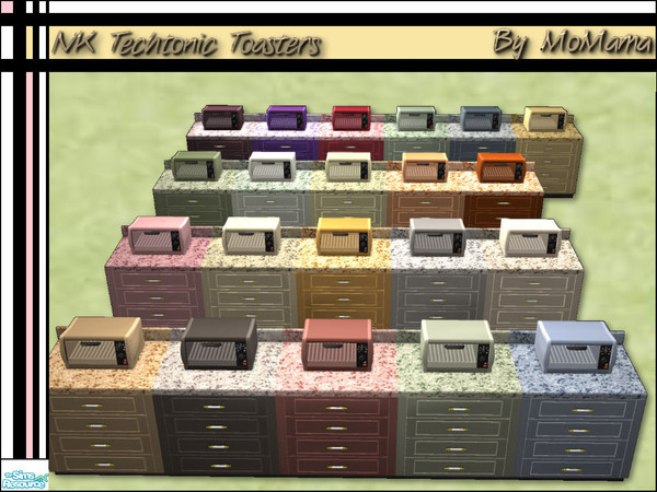 Sims 2 — NK Techtonic Toasters by MoMama — I had a request for small appliances to match the large ones. This is the