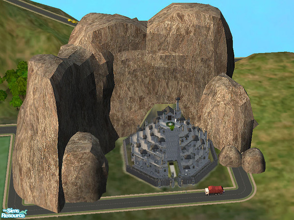 Sims 2 — Maxis rocks-EDITED by TSR Archive — Re-Uploaded. These have been edited to allow placement near lots and roads,
