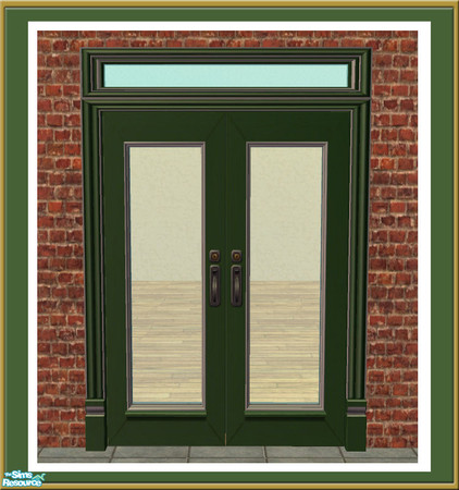 Sims 2 — Victorian Shop - 2 Tile Door - Mesh by Shakeshaft — Part of a set to create an Old Fashioned Shop Front with