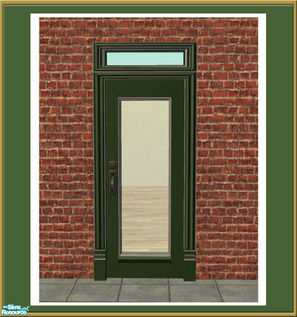 Sims 2 — Victorian Shop - Single Door - Diagonal Mesh by Shakeshaft — Part of a set to create an Old Fashioned Shop Front