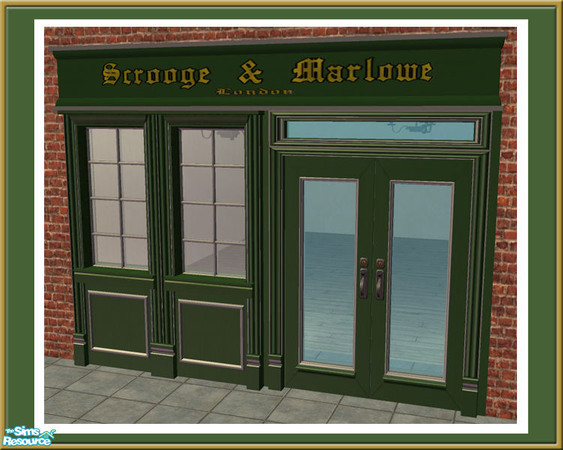 Sims 2 — Victorian Shop - 4 Tile Sign Slim - Mesh by Shakeshaft — Part of a set to create an Old Fashioned Shop Front