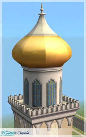 Sims 2 — TS - Tower Cupola by senemm — A set of 6 decorative and elegant looking eastern style architecture elements,