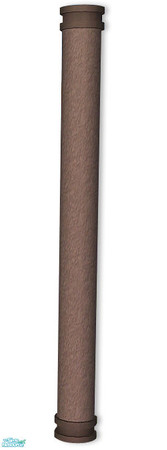 Sims 2 — Studio K Stucco Too Column - Plum Brown by StudioKhagerks — Coordinates with all Studio K Stucco Too exteriors.