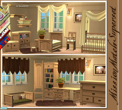 Sims 2 — Mission Match Superset by Simaddict99 — All my Maxis MissionMatch objects in one downlaod. Includes my nursery