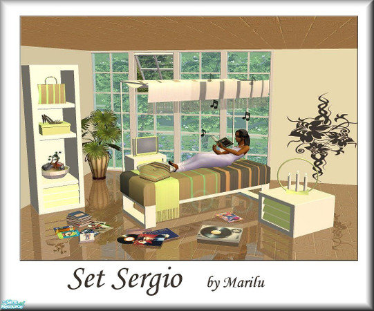 Sims 2 — Set Sergio by marilu — Single - Bedroom 10 Meshes