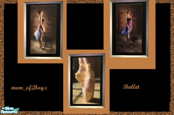 Sims 2 — Ballet by mom_of2boyz — A set of three prints for your Dance inclined Sims. They are a recolor of The Lady on