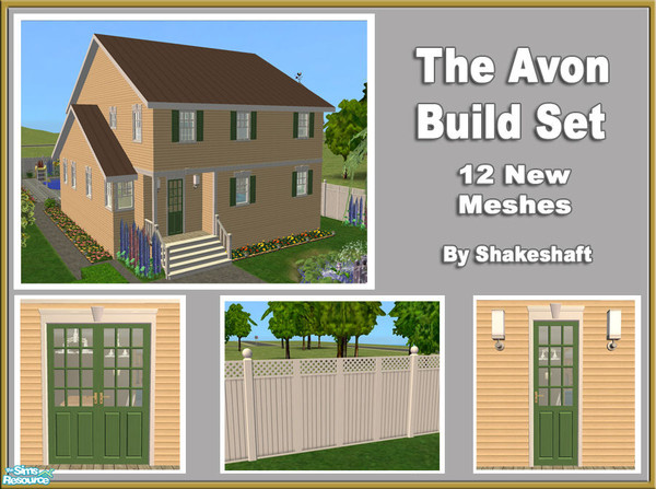 Sims 2 — The Avon Build Set by Shakeshaft — A small set of build objects I created to build The Avon, set includes Single