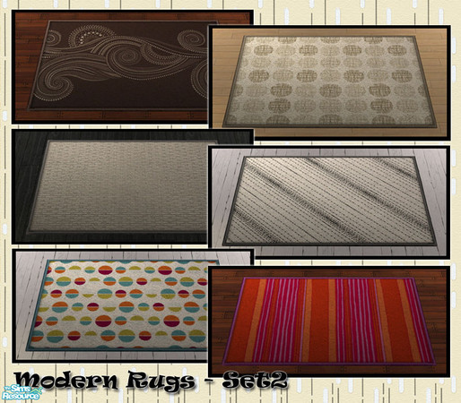 Sims 2 — Modern Rugs - Set2 by Donnha — Add some flair to your modern homes with these rugs.
