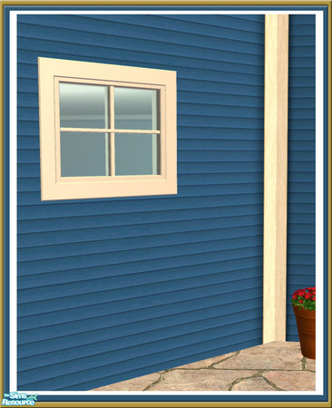Sims 2 — Cove Square Window -  Diagonal Mesh by Shakeshaft — Part of a new set of Windows and Doors and Build Objects I