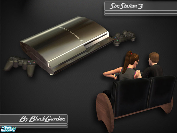 Sims 2 — SimStation 3 by BlackGarden — The SimStation 3 is inspired by Sony\'s third home console, the PlayStation 3. You