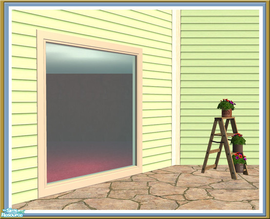 Sims 2 — Cove 2 Tile Window - Plain Diagonal Mesh by Shakeshaft — Part of a set of Plain windows and doors made to