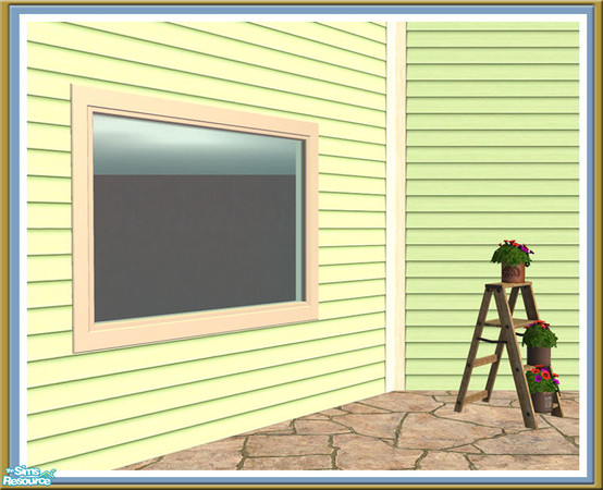 Sims 2 — Cove 2 Tile Short Window - Plain Diag Mesh by Shakeshaft — Part of a set of Plain windows and doors made to