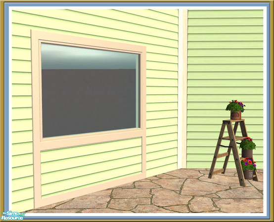 Sims 2 — Cove 2 Tile Cutout Window - Plain Diag Mesh by Shakeshaft — Part of a set of Plain windows and doors made to