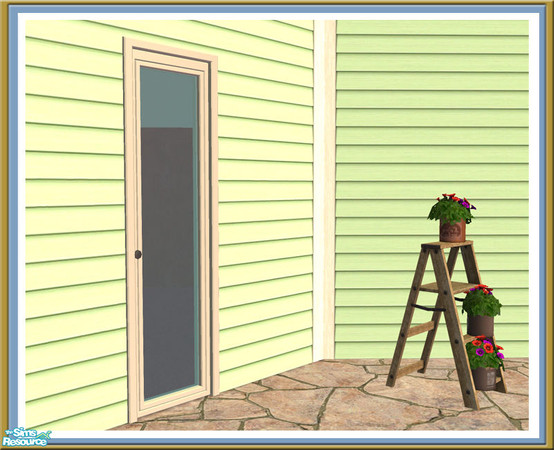 Sims 2 — Cove Single Door - Plain Diagonal Mesh by Shakeshaft — Part of a set of Plain windows and doors made to