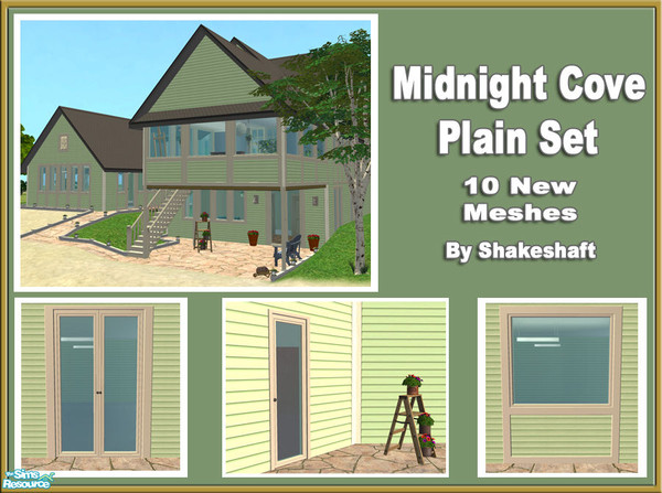 Sims 2 — Midnight Cove Plain Set by Shakeshaft — A set of Plain windows and doors made to compliment the Midnight Cove