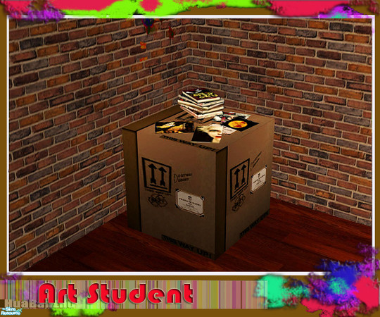 Sims 2 — Art Student -  table by huabanzhu — 
