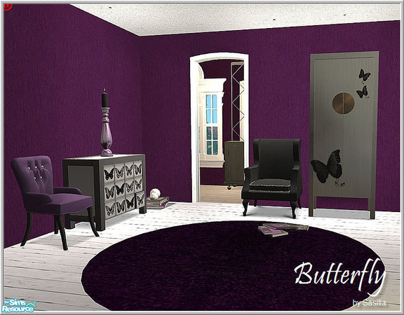 Sims 2 — Butterfly by Sasilia — Small set with 6 new meshes