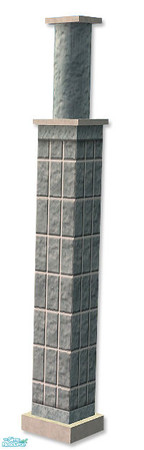 Sims 2 — Studio K Vertical Brick Column - Aegean_MESH by StudioKhagerks — Coordinates with Studio K Vertical Brick wall