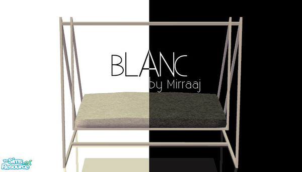 Sims 2 — Blanc by Mirraaj — A chair for the modern simplistic back yard or contemporary house. It comes with an added
