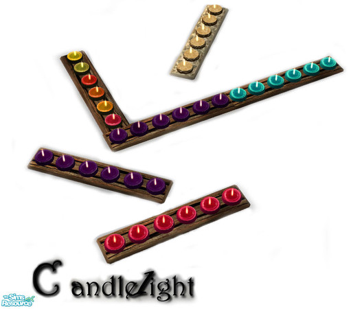 Sims 2 — Candlelight by Sophel21 — add some deco spotlights to your rooms. These candles are recolors of kibanahnah\'s