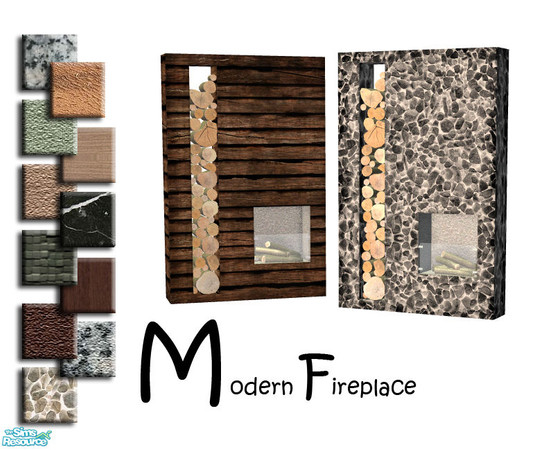 Sims 2 — Modern Fireplace by Sophel21 — recolors of *n-a-n-u*\'s fantastic Lami fireplace.