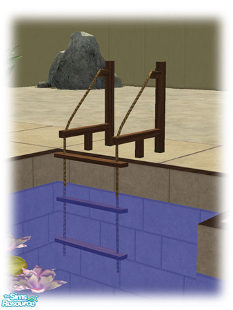 Sims 2 — Civ Build  - Wood Pool Ladder - Mesh by Shakeshaft — Part of a simple build set for the Ancient Civilizations