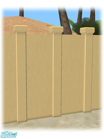 Sims 2 — Civ Build - Sand Courtyard Wall - Mesh by Shakeshaft — Part of a simple build set for the Ancient Civilizations