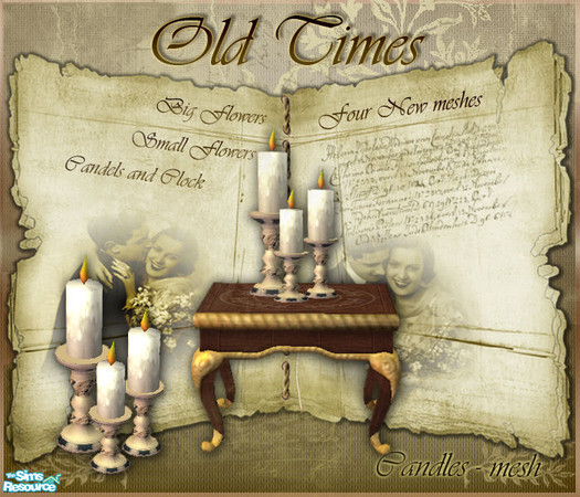 Sims 2 — S2S Old Times - Candles - Mesh by sims2sisters — 