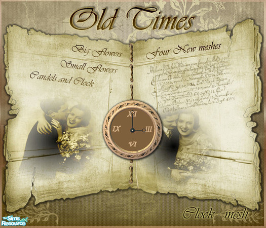 Sims 2 — S2S Old Times - Clock - Mesh by sims2sisters — 