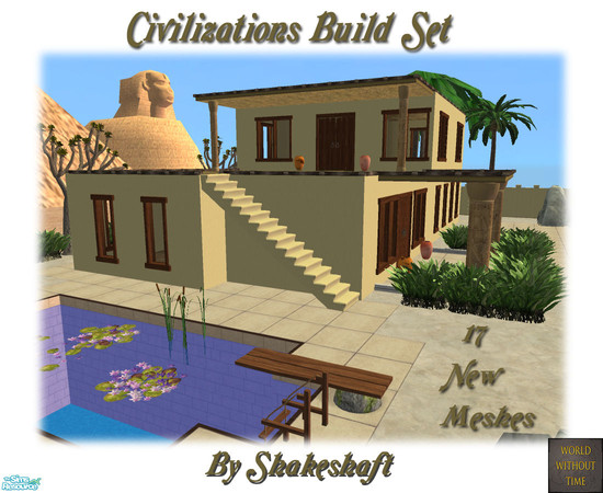Sims 2 — Civilizations Build Set by Shakeshaft — A simple build set for the Ancient Civilizations Theme, set includes